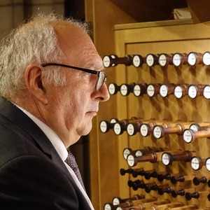 Domorganist Wolfgang Kreuzhuber an der Rudigierorgel