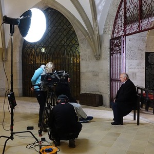 ORF-Dreharbeiten für das Religionsmagazin Orientierung anlässlich 100 Jahre Mariendom
