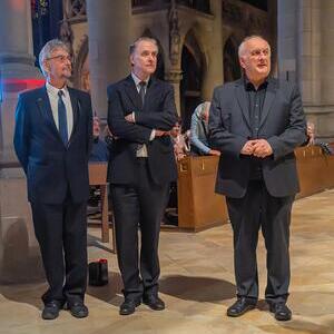 Brett Leighton, Ben van Oosten und Domorganist Wolfgang Kreuzhuber