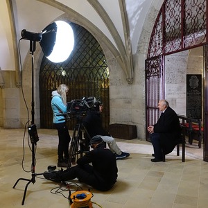 ORF-Dreharbeiten für das Religionsmagazin Orientierung anlässlich 100 Jahre Mariendom