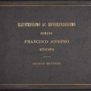 Abschrift mit autographen Eintragungen von Anton Bruckner: Tota pulchra es, Maria, Widmungsexemplar (Quelle: A-LIdaWAB46).
