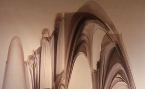 Fastentuch von Andrea Pesendorfer in der Pfarrkirche Linz St. Magdalena