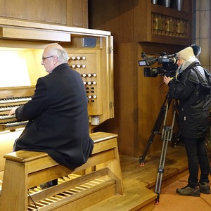 ORF-Dreharbeiten für das Religionsmagazin Orientierung anlässlich 100 Jahre Mariendom