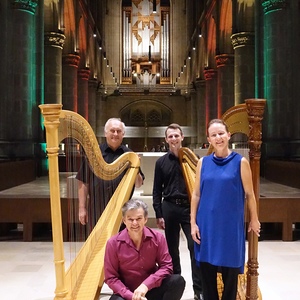 Duo Virtuose Harfenisten (Werner Karlinger und Martina Rifesser) und die beiden Organisten Domorganist Wolfgang Kreuzhuber und Dommusikassistent Gerhard Raab