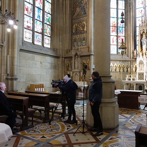 ORF-Dreharbeiten für das Religionsmagazin Orientierung anlässlich 100 Jahre Mariendom