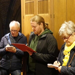 Weiterbildung für Domführer:innen an der Rudigierorgel mit Domorganist Wolfgang Kreuzhuber / © Dommusikverein Linz/Stefanie Petelin Weiterbildung für Domführer:innen an der Rudigierorgel mit Domorganist Wolfgang Kreuzhuber