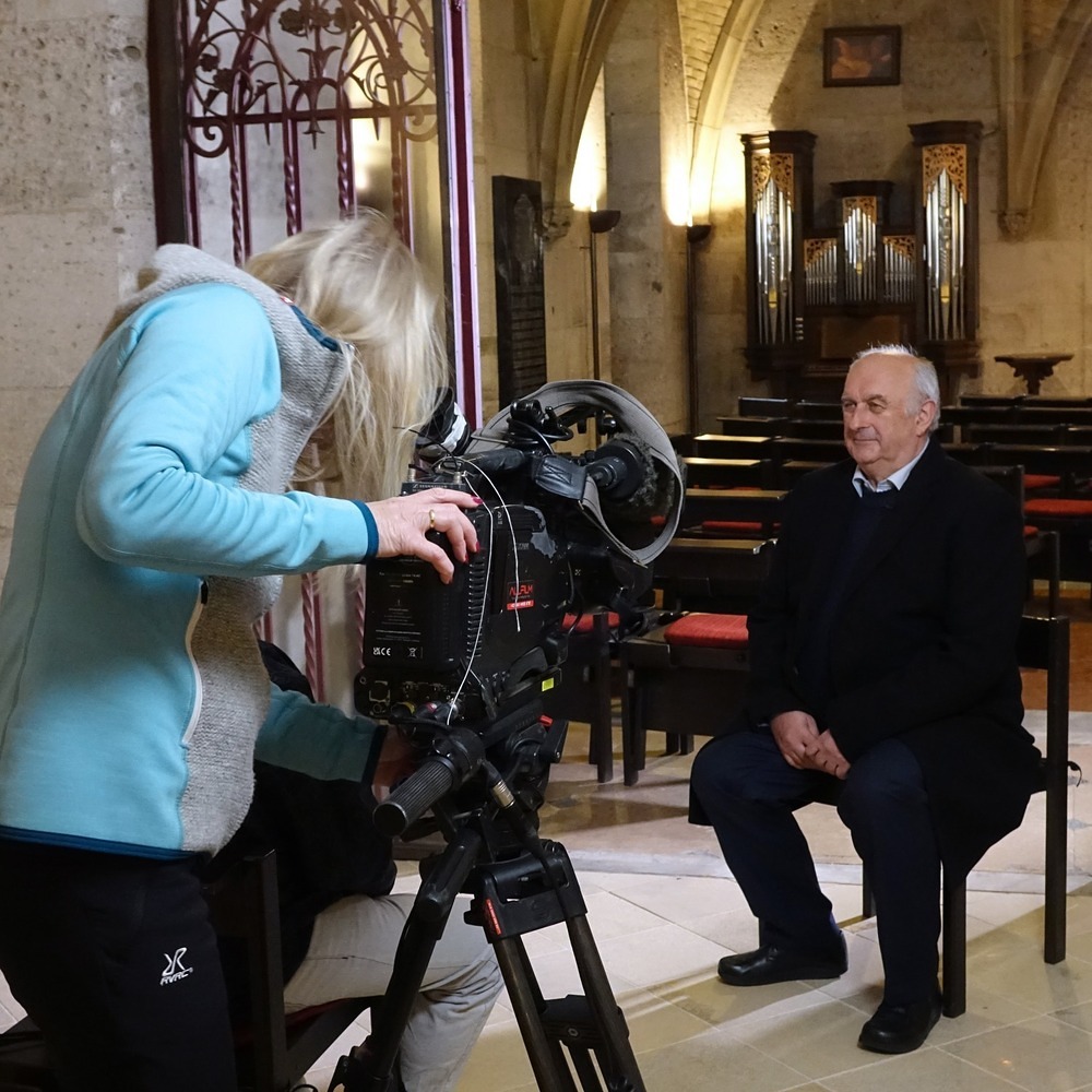 ORF-Dreharbeiten für das Religionsmagazin Orientierung anlässlich 100 Jahre Mariendom