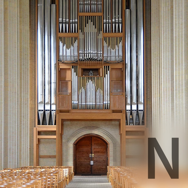 Marcussen-Orgel in der Grundtvigs-Kirke København aus dem Jahr 1965 (Foto: Archiv der Orgelbaufirma Marcussen & Søn)