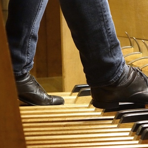 Dommusikassistent Gerhard Raab an der Rudigierorgel