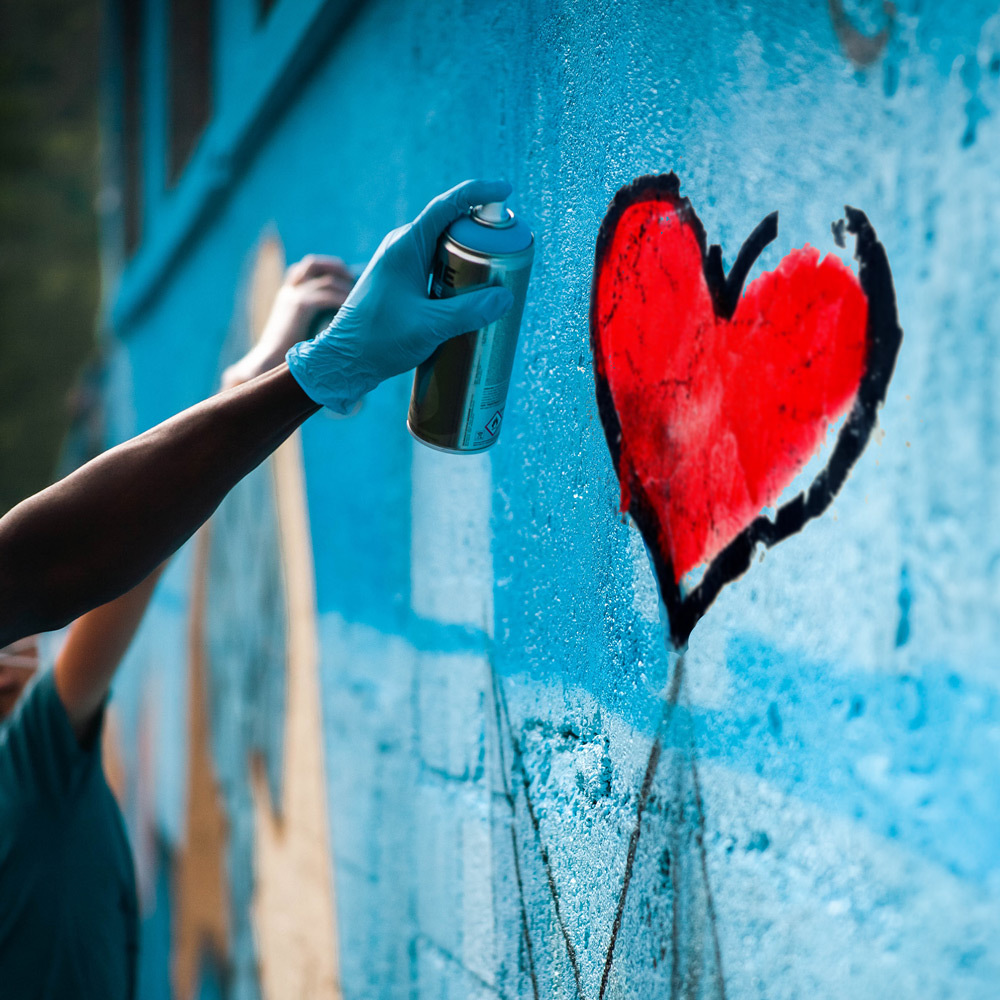 Street Art: Gesprühtes Herz