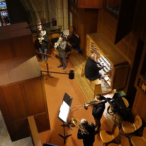 Blechbläserquartett der Dommusik Linz und Domorganist Wolfgang Kreuzhuber an der Rudigierorgel