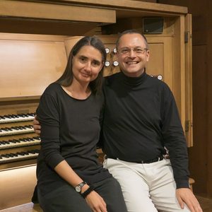 Lilo Kunkel und Bert Stenger an der Rudigierorgel