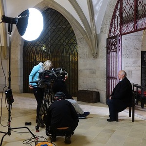 ORF-Dreharbeiten für das Religionsmagazin Orientierung anlässlich 100 Jahre Mariendom