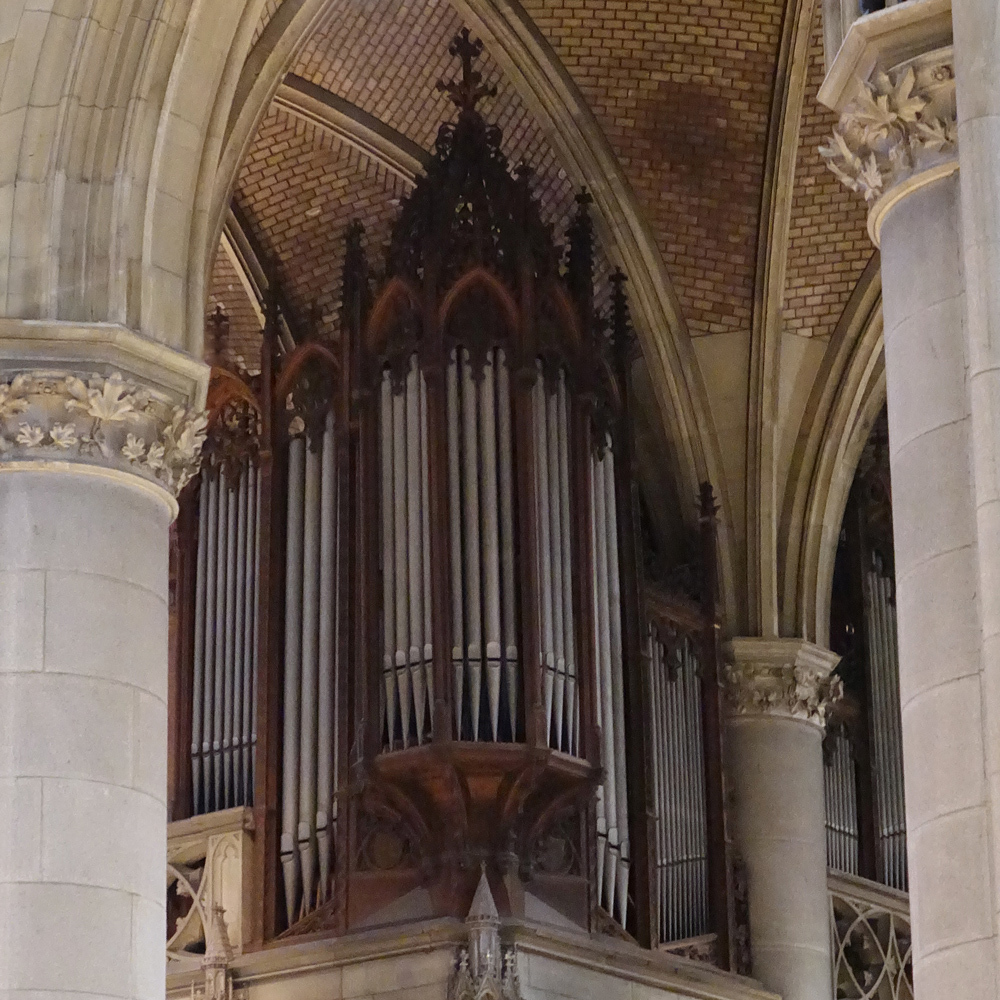 Alte Chororgel (Lachmayr/Mauracher, 1887/1931/1951, 53/III/P) im Mariendom Linz