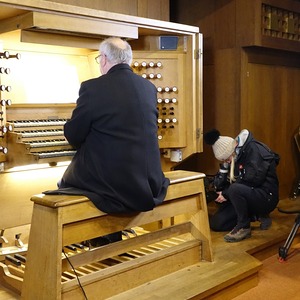 ORF-Dreharbeiten für das Religionsmagazin Orientierung anlässlich 100 Jahre Mariendom