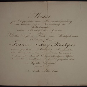 Messe in e, Widmungsexemplar (Quelle: A-LIdaWAB27)