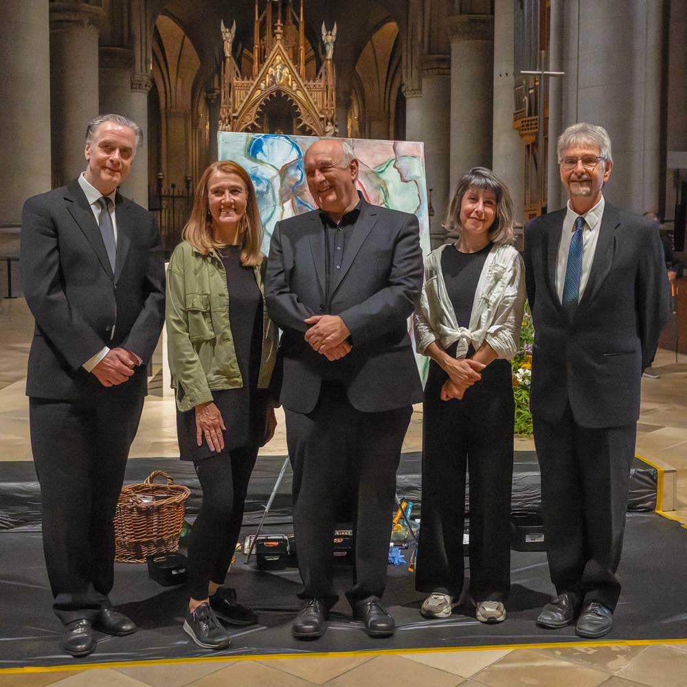 Domorganist Wolfgang Kreuzhuber mit Ben van Oosten, Edith „Eche“ Wregg, Shirin Farshbaf und Brett Leighton