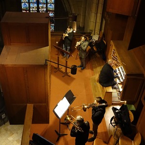 Blechbläserquartett der Dommusik Linz und Domorganist Wolfgang Kreuzhuber an der Rudigierorgel