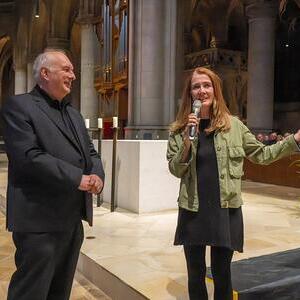 Domorganist Wolfgang Kreuzhuber und Edith „Eche“ Wregg