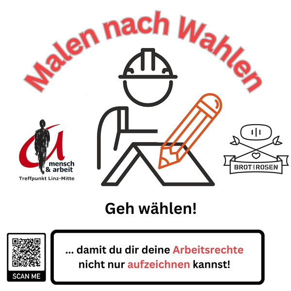 Bierdeckel: Malen nach Wahlen / (c) Treffpunkt mensch & arbeit Linz-Mitte Bierdeckel: Malen nach Wahlen