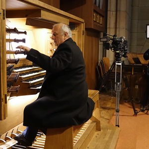 ORF-Dreharbeiten für das Religionsmagazin Orientierung anlässlich 100 Jahre Mariendom