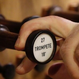 Domorganist Wolfgang Kreuzhuber an der Rudigierorgel