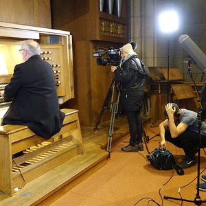 ORF-Dreharbeiten für das Religionsmagazin Orientierung anlässlich 100 Jahre Mariendom