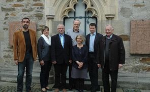 V. l.: Helmut Außerwöger, Sieglinde Baumann, Pfarrer Johannes Hanek, Albert Scalet, Regine Jungwirth, Pfarrer Andreas Hochmeir und Pfarrer Erich Weichselbaumer.