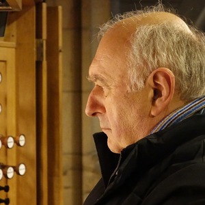 Domorganist Wolfgang Kreuzhuber an der Rudigierorgel