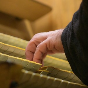 Domorganist Wolfgang Kreuzhuber an der Rudigierorgel