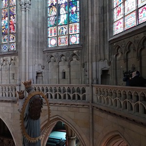 ORF-Dreharbeiten für das Religionsmagazin Orientierung anlässlich 100 Jahre Mariendom