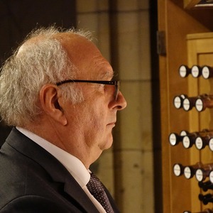 Domorganist Wolfgang Kreuzhuber an der Rudigierorgel