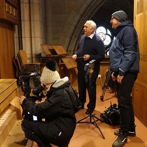 ORF-Dreharbeiten für das Religionsmagazin Orientierung anlässlich 100 Jahre Mariendom