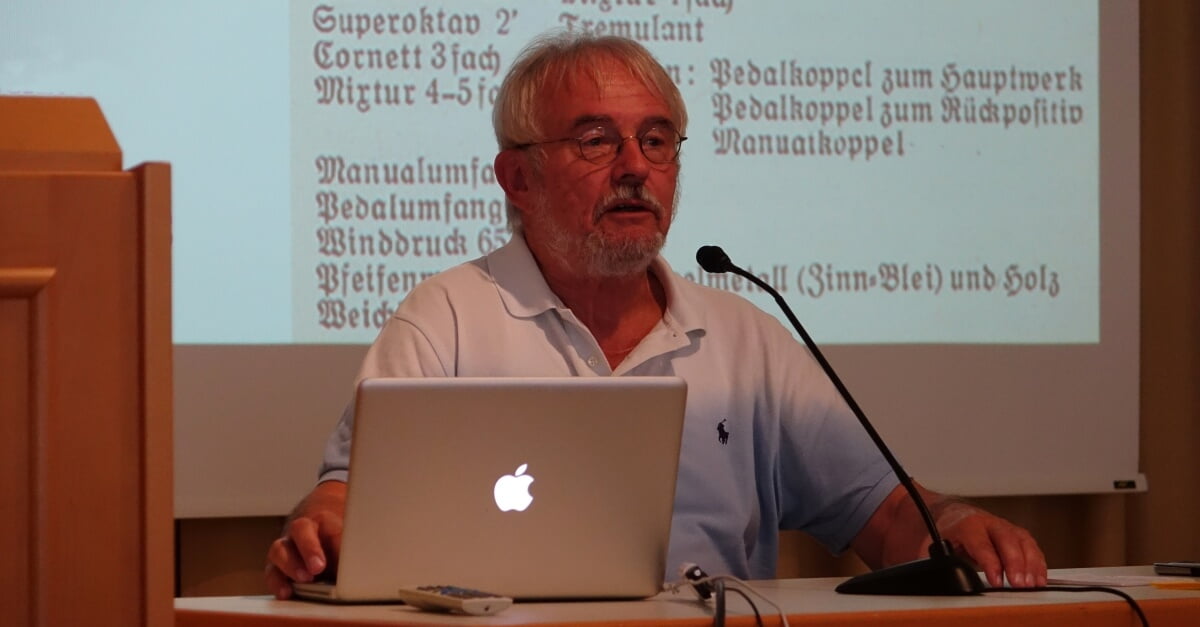 Peter Planyavsky beim Symposium zu „50 Jahre Rudigierorgel“