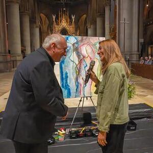 Domorganist Wolfgang Kreuzhuber und Edith „Eche“ Wregg