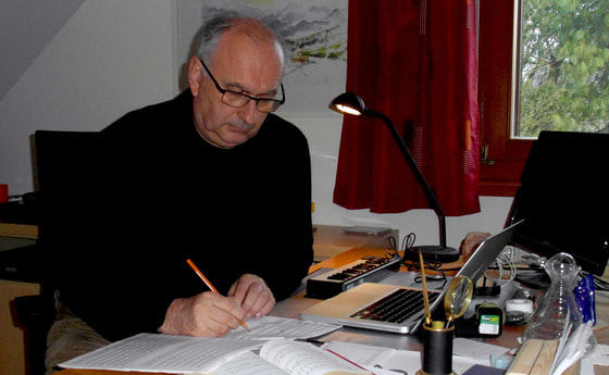 Wolfgang Kreuzhuber beim Komponieren