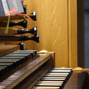 Domorganist Wolfgang Kreuzhuber an der Chororgel