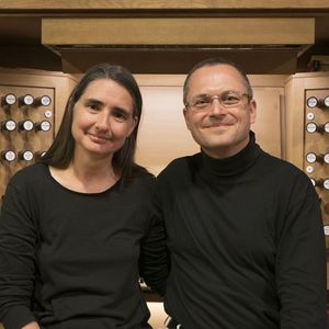 Lilo Kunkel und Bert Stenger an der Rudigierorgel