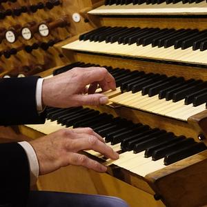 Ben van Oosten an der Rudigierorgel