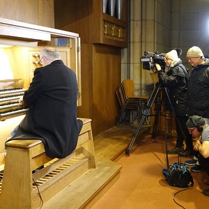 ORF-Dreharbeiten für das Religionsmagazin Orientierung anlässlich 100 Jahre Mariendom