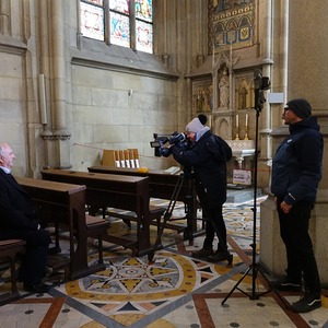 ORF-Dreharbeiten für das Religionsmagazin Orientierung anlässlich 100 Jahre Mariendom