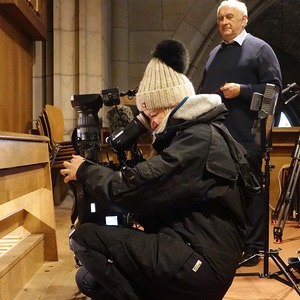 ORF-Dreharbeiten für das Religionsmagazin Orientierung anlässlich 100 Jahre Mariendom