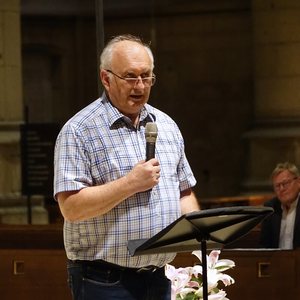 Domorganist Wolfgang Kreuzhuber bei der Begrüßung