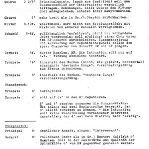 Protokoll über die Klangplanung der Rudigierorgel