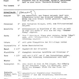 Protokoll über die Klangplanung der Rudigierorgel